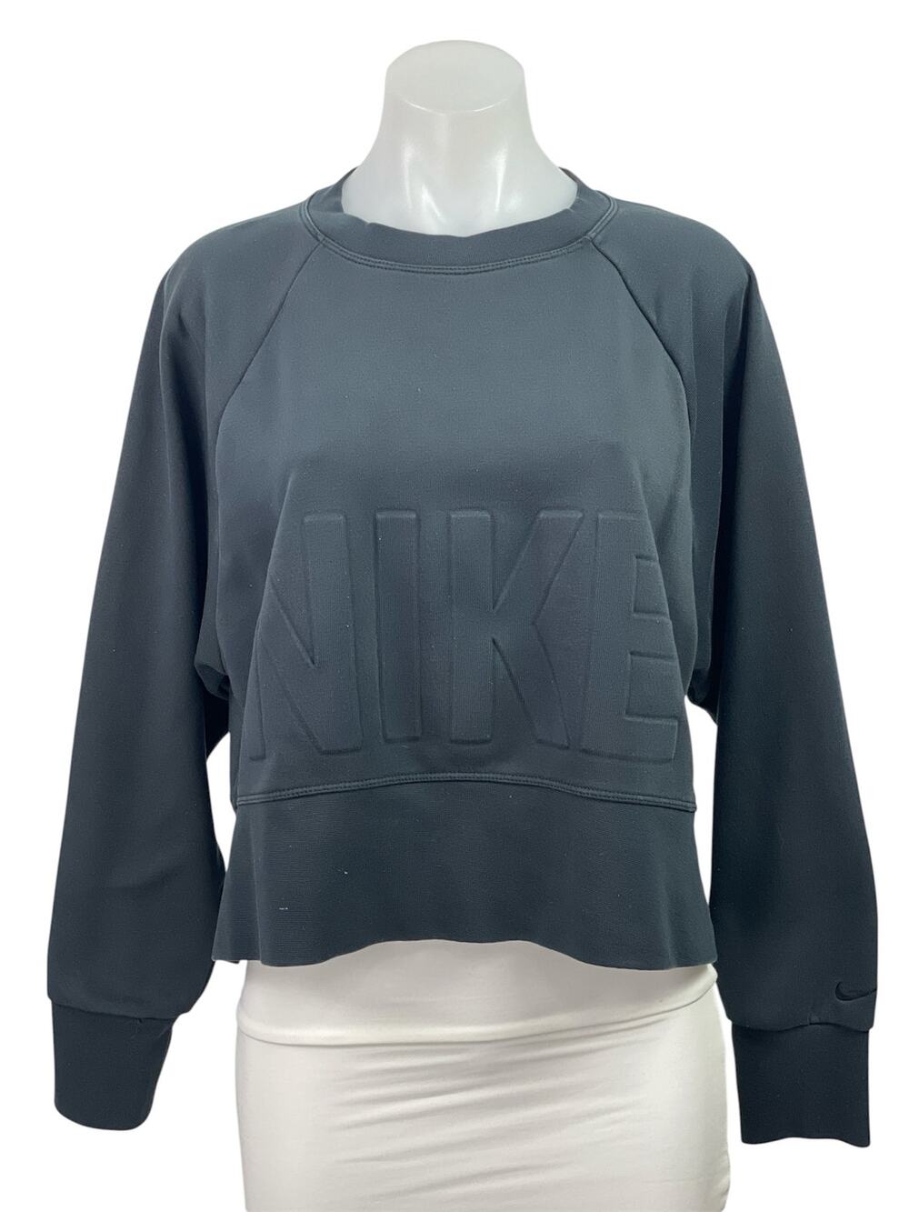 Nike Dri Fit Versa Black Crew Neck Long Sleeve Pullover Sweater Sweatshirt Top S